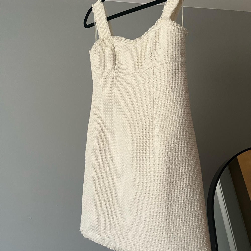 Crescent Cream Textured Mini Dress